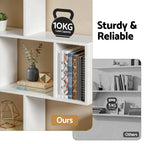 Artiss Floating Wall Shelf Bookshelf 3-Tier Display Storage Organiser White