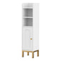 Artiss 2X Bathroom Storage Cabinet Floor Organizer Toilet Corner Adjustable Shelf with Door White