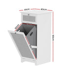 Artiss 2X Laundry Hamper Cabinet Bathroom Storage White Rattan