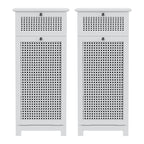 Artiss 2X Laundry Hamper Cabinet Bathroom Storage White Rattan