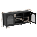 Artiss Buffet Sideboard Shelves Double Doors - Black