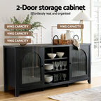 Artiss Buffet Sideboard Shelves Double Doors - Black