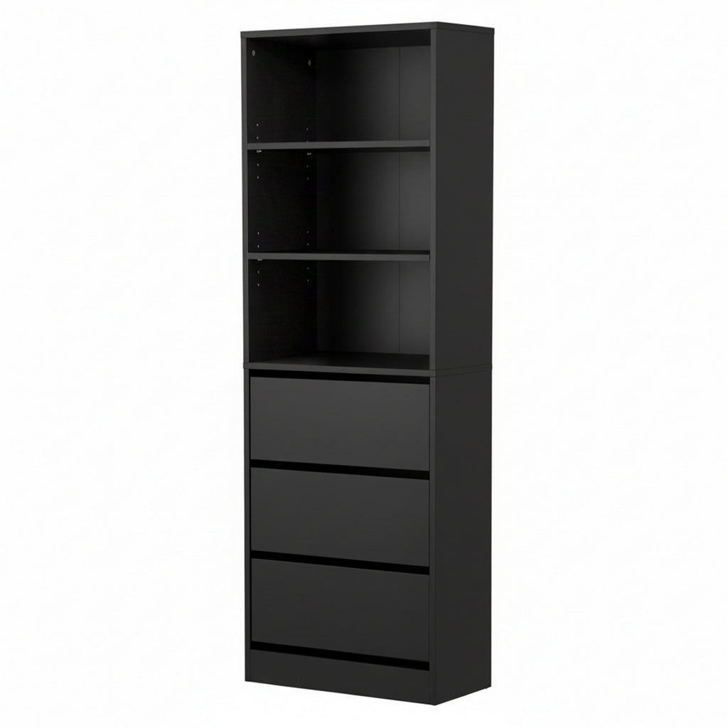 Artiss 3 Chest of Drawers Tallboy Cabinet Black