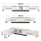 Artiss Extendable TV Cabinet Entertainment Unit Stand White