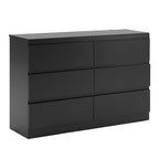 Artiss 6 Chest of Drawers Lowboy Black