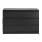 Artiss 6 Chest of Drawers Lowboy Black