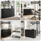 Artiss 6 Chest of Drawers Lowboy Black