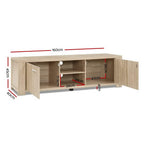 Artiss TV Cabinet Entertainment Unit 160cm Pine Maxi