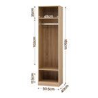 Artiss Wardrobe Clothes Closet Storage Organizer Shelf Pine