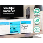 Artiss Entertainment Unit TV Cabinet LED 180cm White Bobi