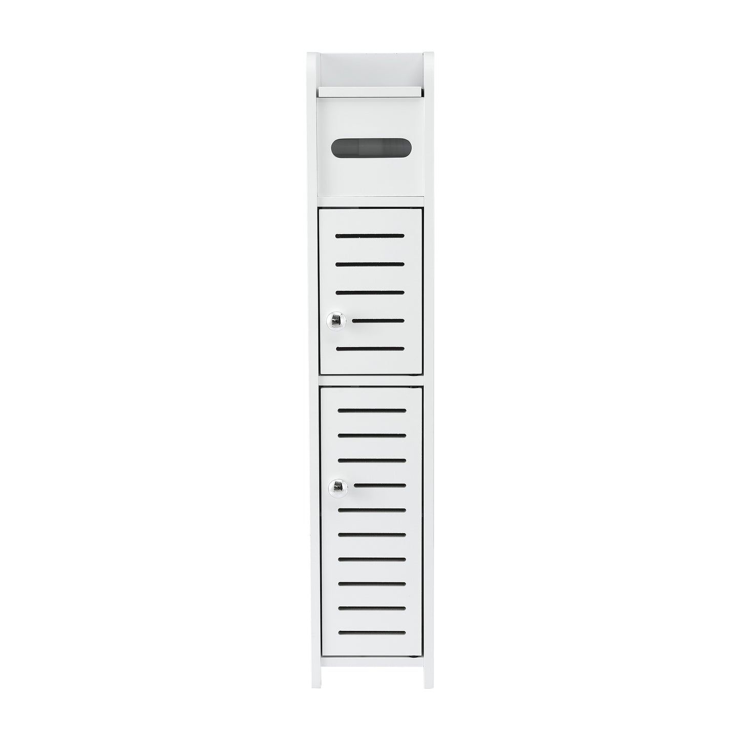 Artiss Bathroom Storage Cabinet 3-Tier Slim Toilet Paper Holder Organizer White