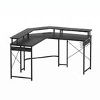 Artiss L-Shape Gaming Desk Computer Desks RGB LED Power Outlet 130cm Black
