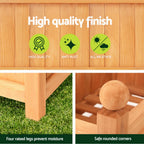 Green Fingers 2X Garden Bed Wooden 64x35x115cm Planter Raised Box Container Trellis