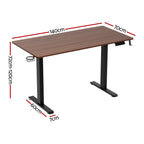 Artiss Standing Desk Motorised Dual Motor Electric Walnut 140CM