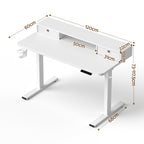 Artiss Electric Standing Desk Height Adjustable Home Office 120cm White