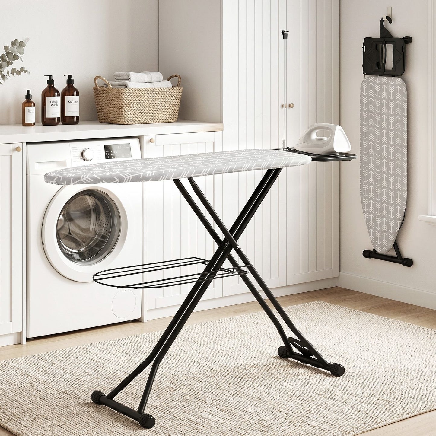 Artiss Foldable Ironing Board with Iron Rest Ironing Board for Laundry Room Arrow
