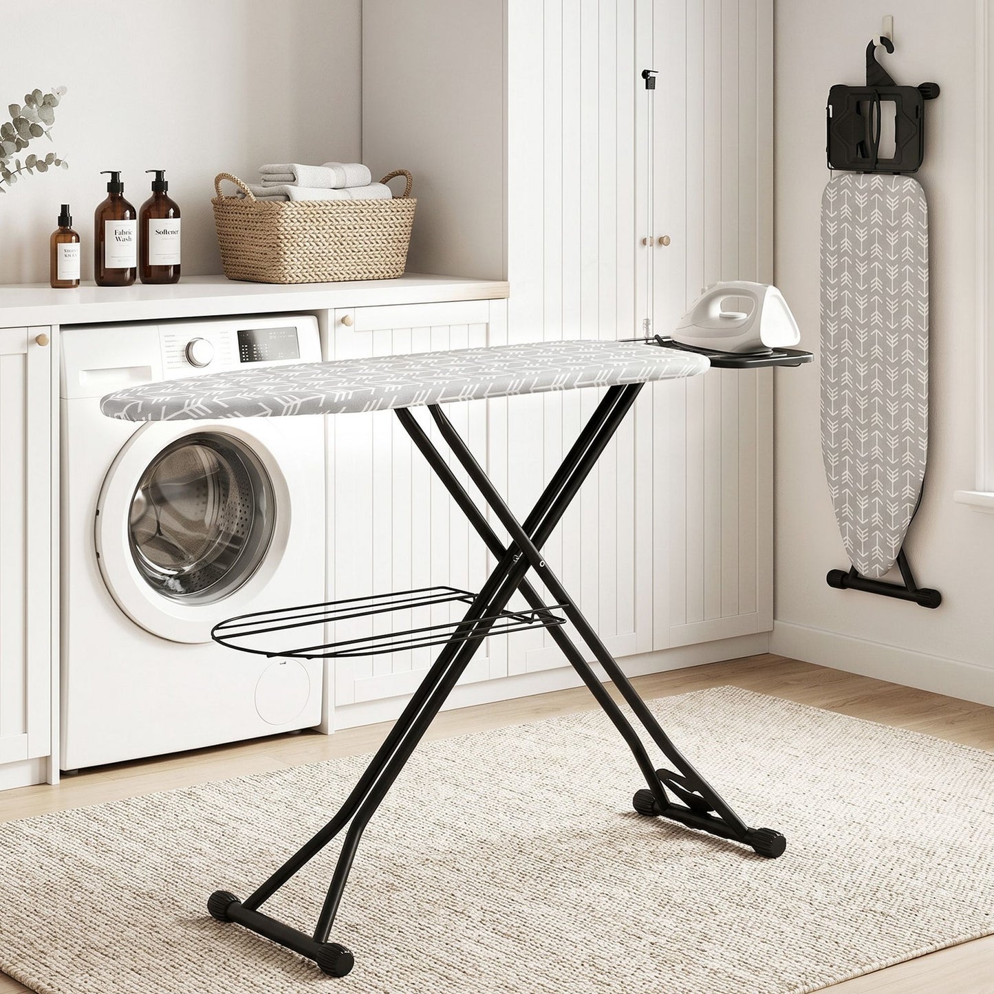 Artiss Foldable Ironing Board with Iron Rest Ironing Board for Laundry Room Arrow