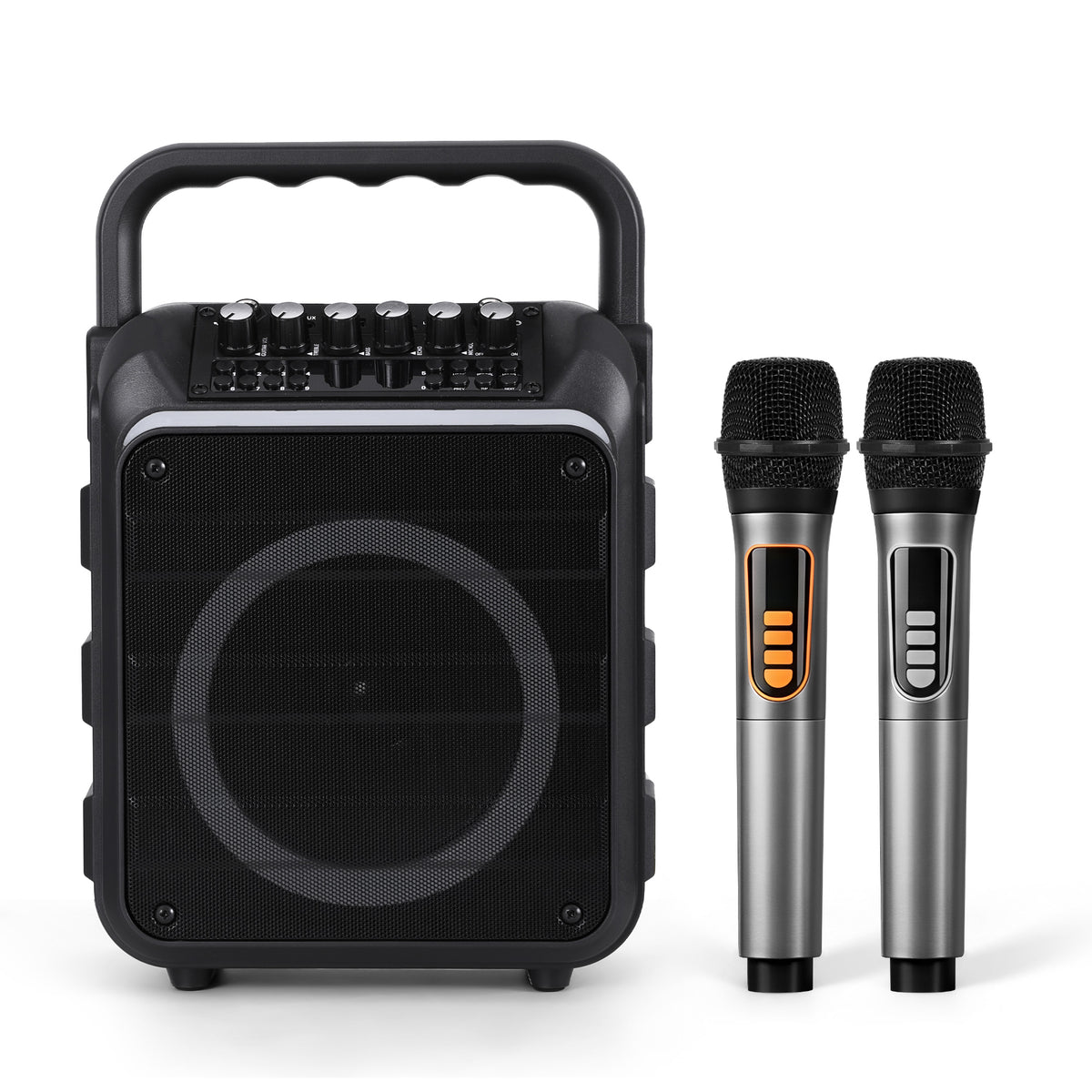 Alpha Portable Karaoke Machine with 2 Wireless Microphones Bluetooth 5.3