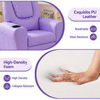 Keezi Kids Recliner Chair PU Leather Sofa Lounge Couch Children Armchair Purple