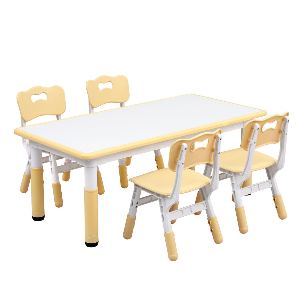1 Keezi Kids Table and 4 Chairs Set Graffiti
