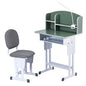 Keezi Kids Study Desk Chair Set Adjustable Ergonomic Table LED Lamp Green
