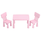 1 Keezi Kids Table and 2 Chairs Set Pink