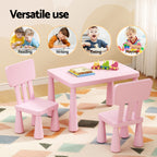 1 Keezi Kids Table and 2 Chairs Set Pink