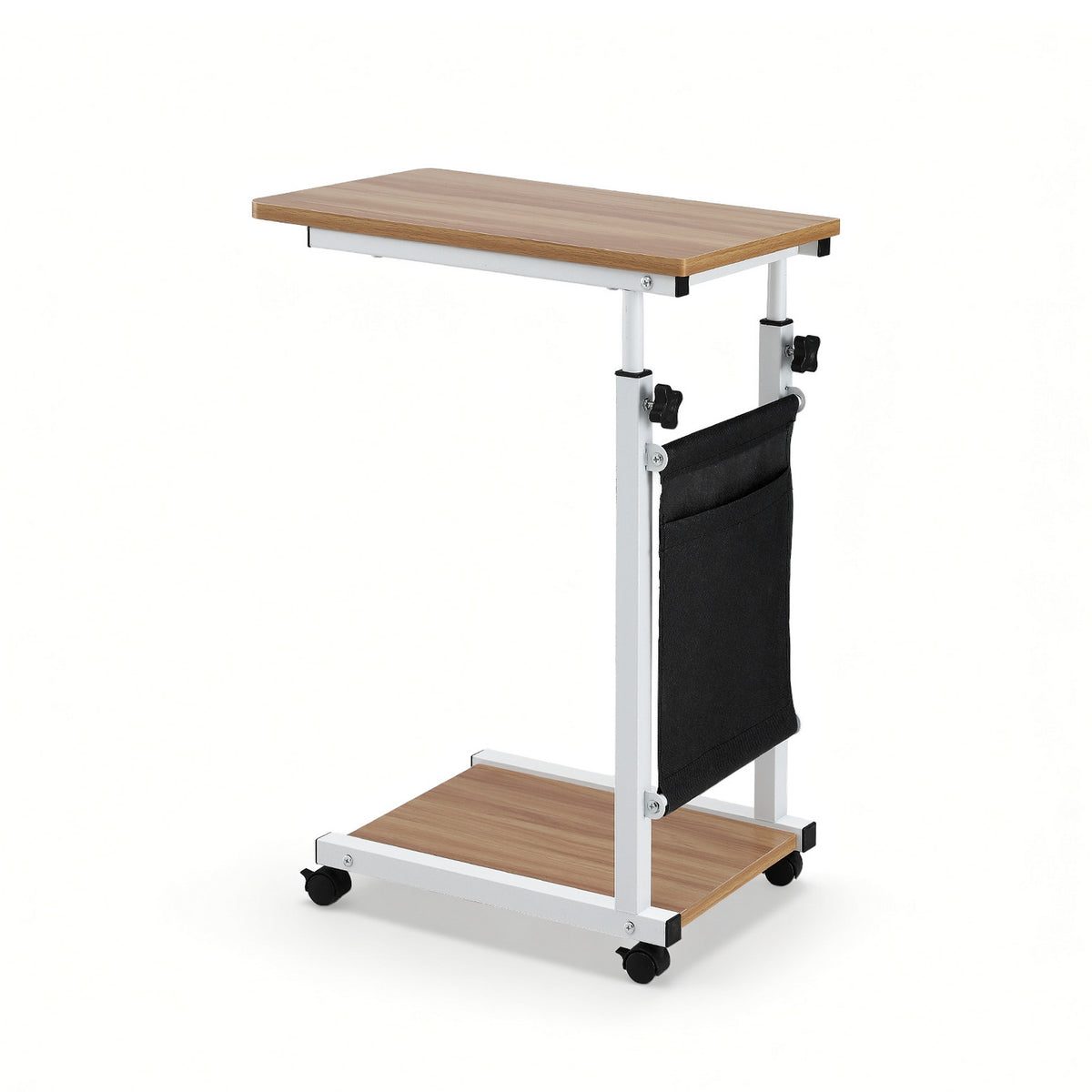 Artiss Laptop Desk Height Adjustable Mobile Workstation Computer Desks 48CM Oak