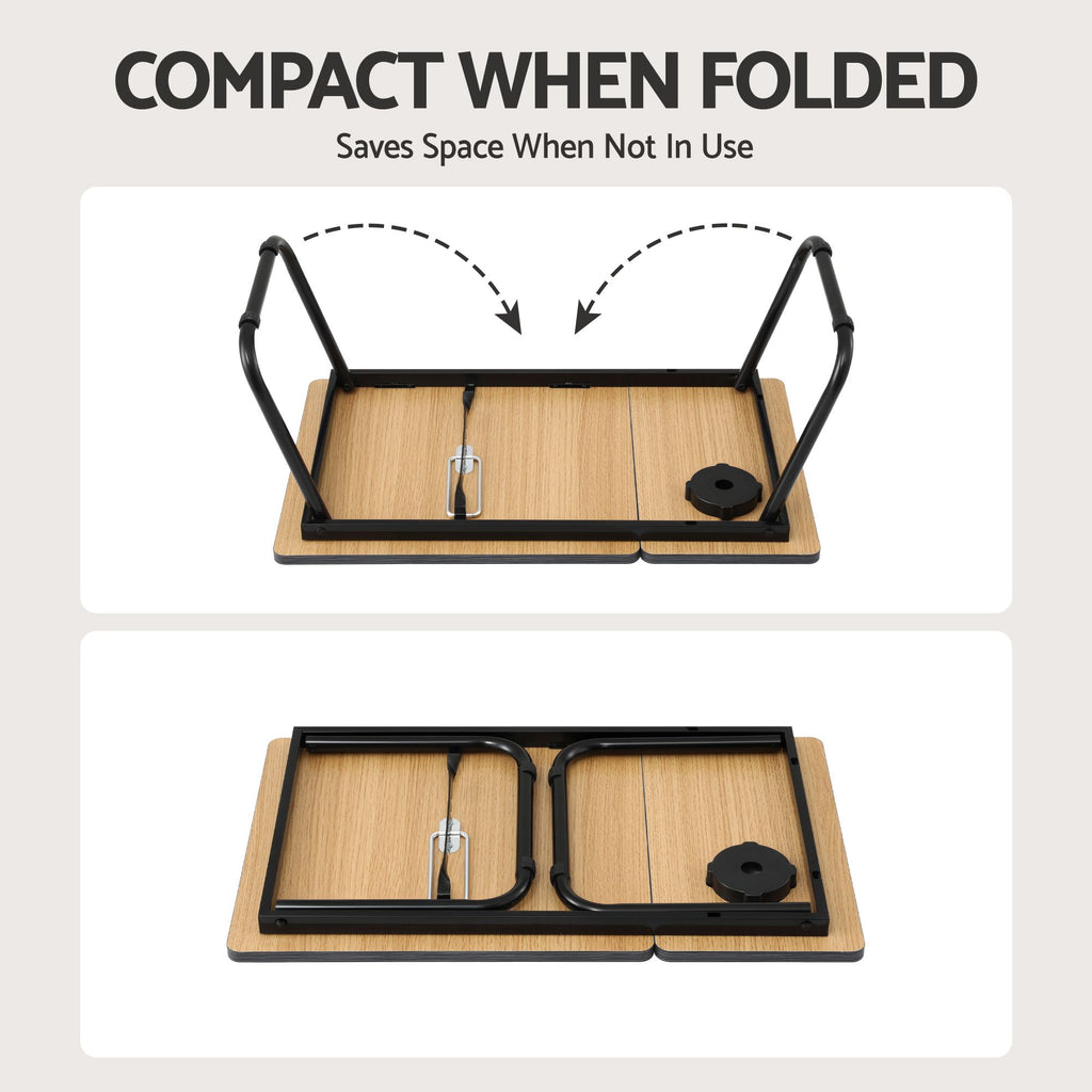 Artiss Laptop Desk Bed Table Foldable Portable Desktop Black