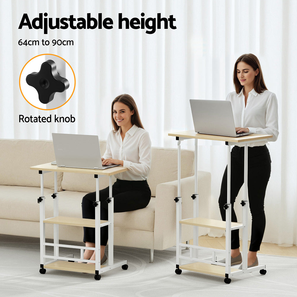 Artiss Laptop Desk Height Adjustable Mobile Workstation Computer Desks 60CM