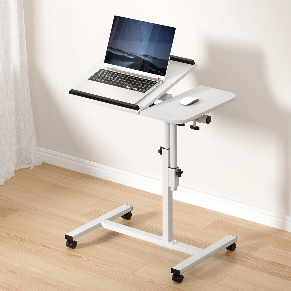 Artiss Laptop Desk Table Fan Cooling White 60CM