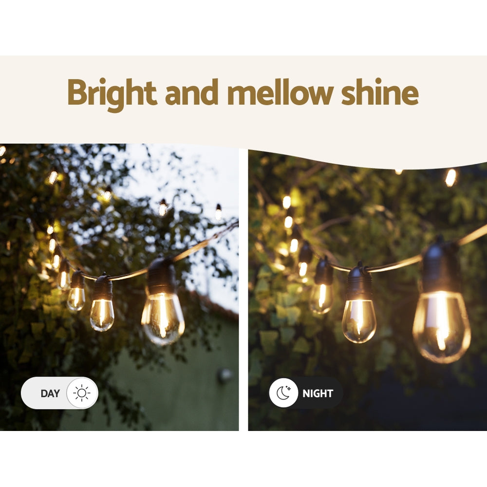 55m Festoon Lights Christmas Fairy String Lights Outdoor Party Garden Decor