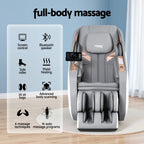 Livemor Massage Chair Electric Recliner Double Core Mechanism Massager ROWA White