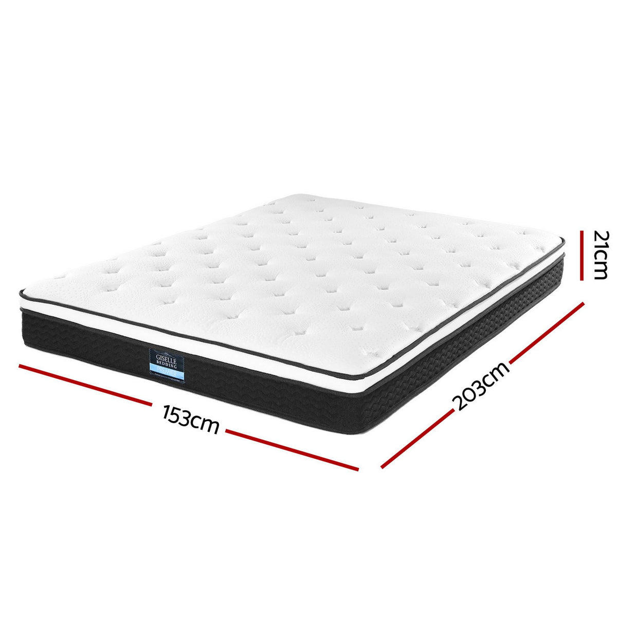 Giselle Bedding 21cm Mattress Euro Top Queen