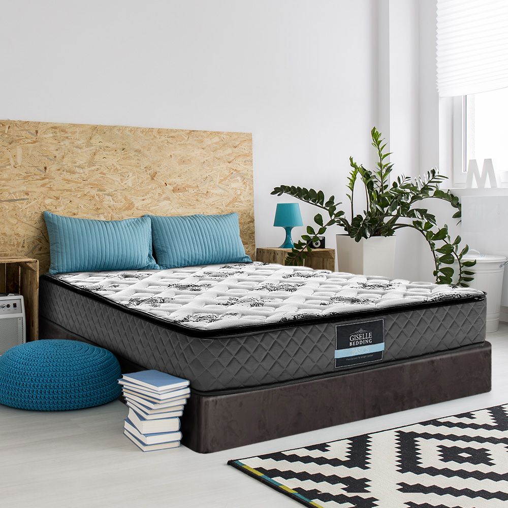 Giselle Bedding Double Mattress 24cm Pillow Top Bonnell Spring Egg Crate