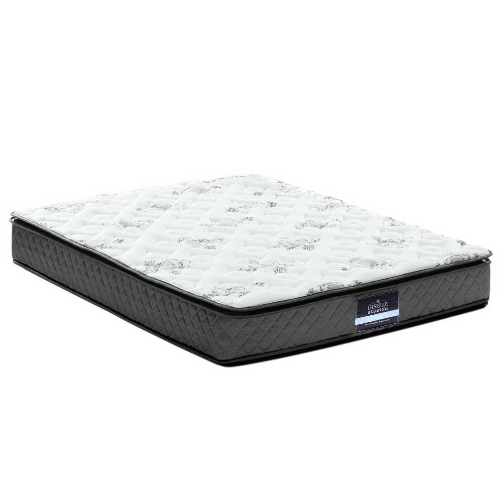 Giselle Bedding Double Mattress 24cm Pillow Top Bonnell Spring Egg Crate