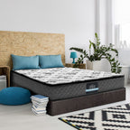 Giselle Bedding Queen Mattress 24cm Pillow Top Bonnell Spring Egg Crate