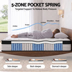 Giselle Bedding 31cm Mattress Euro Top King Single