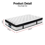 Giselle Bedding 31cm Mattress Euro Top King Single