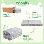 Giselle Bedding Foldable Cot Mattress for Travel Cot, Glow-in-Dark Cover