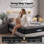 Giselle Bedding 34cm Mattress Bamboo Cover Double