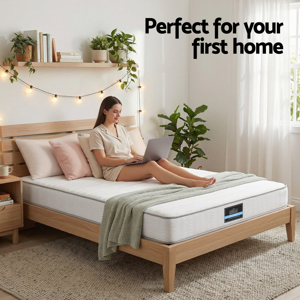 Giselle King Mattress 20cm with Reinforced Edge Support Egg-Crate Foam