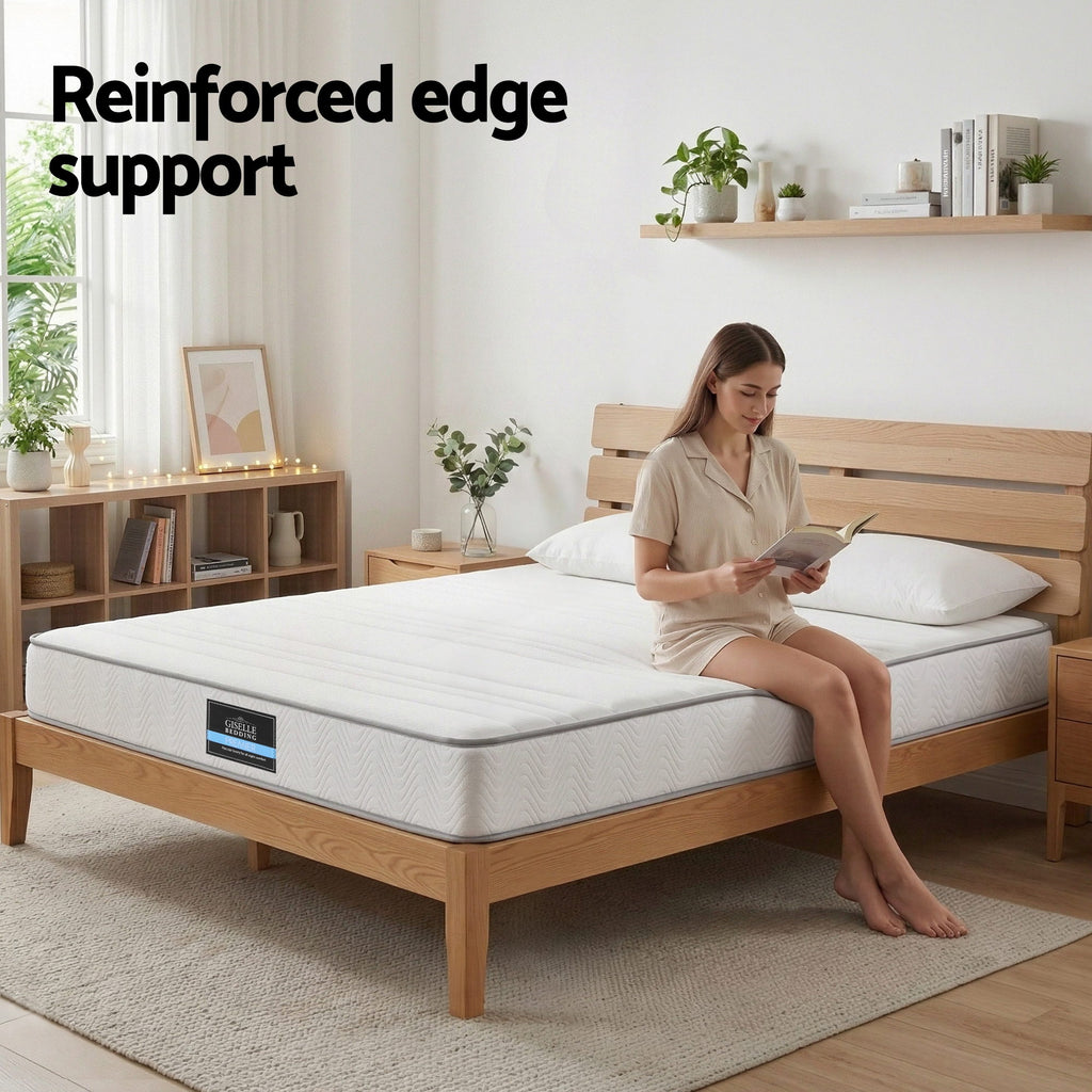 Giselle King Mattress 20cm with Reinforced Edge Support Egg-Crate Foam