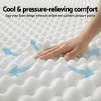 Giselle King Single Mattress 20cm with Reinforced Edge Support Egg-Crate Foam