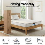 Giselle Single Mattress 20cm with Reinforced Edge Support Egg-Crate Foam