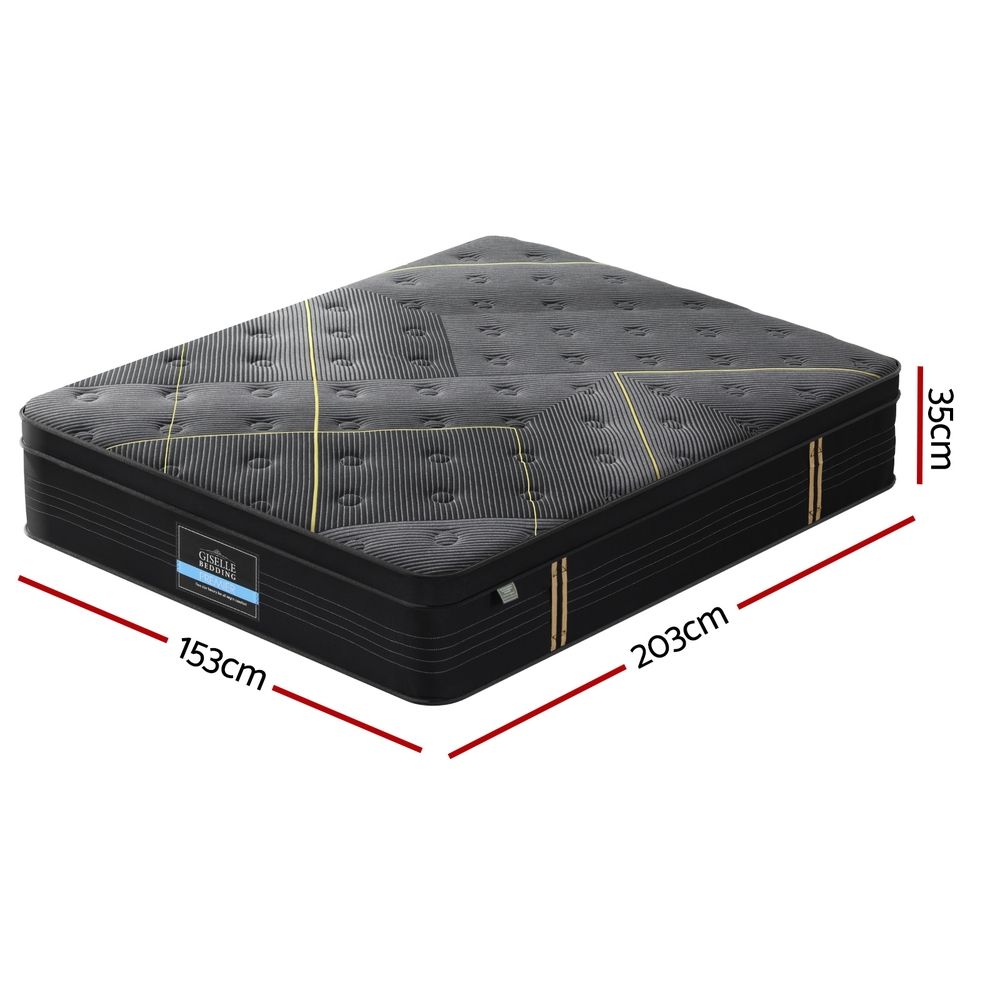 35cm Giselle Mattress Queen Bed Bamboo Pocket Firm Foam