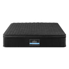 Giselle Bedding Queen Mattress 34cm Euro Top with 5-Zone Pocket Spring Support Black