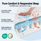 Giselle 35cm Double Mattress Firm with Copper Memory Foam and Edge Support