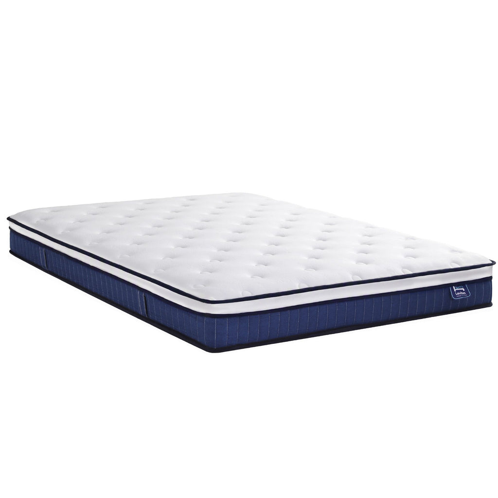 Levitex Queen Mattress 23CM With Pocket Spring & Cooling Gel Foam, Medium-Firm Full-Body Support, Mattresses In A Box