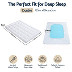 Giselle 5cm Double Memory Foam Mattress Topper Pillow Top with Gel Foam